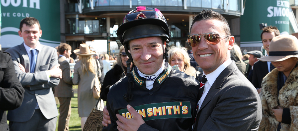 Michael Hills  with Frankie Dettori at Aintree 2013 